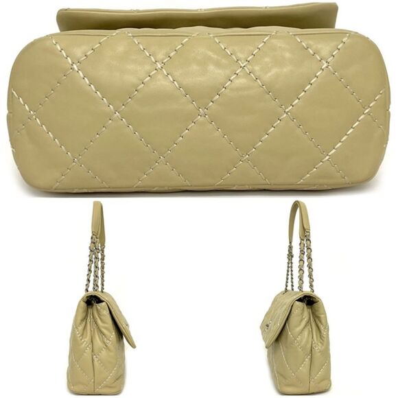 Chanel Matrasse Flap Turnlock Lambskin Leather Chain Shoulder Bag - Picture 2 of 4